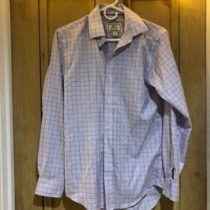 Purple and White Plaid Button Down